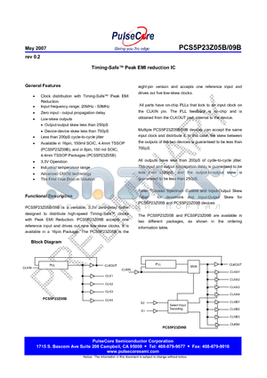 PCS5P23Z09BF-16-TR datasheet - Timing-Safe Peak EMI reduction IC