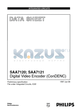 SAA7120H-01 datasheet - Digital Video Encoder (ConDENC)