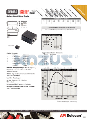 SMB2.5R-2 datasheet - Surface Mount Shield Beads