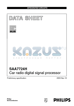 SAA7724H datasheet - Car radio digital signal processor
