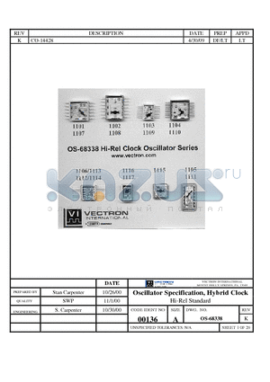 OS-68338 datasheet - Oscillator Specification, Hybrid Clock