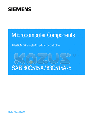 SAB80C515A-M18-T3 datasheet - 8-Bit CMOS Single-Chip Microcontroller