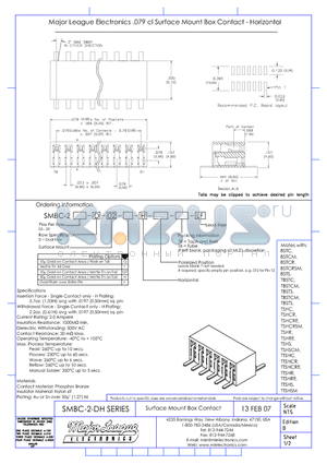 SMBC-2-DH datasheet - Surface Mount Box Contact