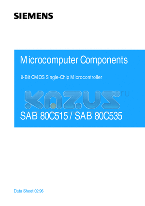 SAB80C535 datasheet - 8-Bit CMOS Single-Chip Microcontroller