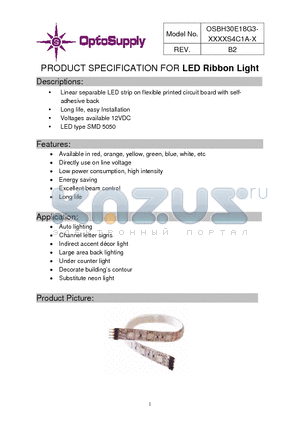 OSBH30E18G3-OSW5DTS4C1A-X datasheet - LED Ribbon Light
