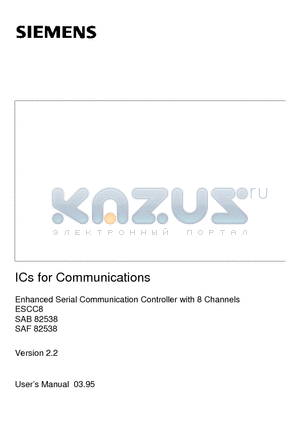 SAB82538H datasheet - ICs for Communications