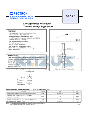 SAC5.0 datasheet - Low Capacitance TRANSZORB Transient Voltage Suppressors