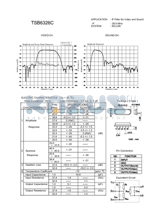 TSB6326C datasheet - IF Filter for Video and Sound