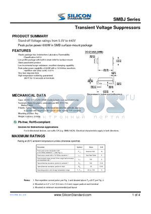SMBJ10 datasheet - Transient Voltage Suppressors
