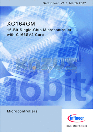 SAF-XC164GM-8F40F datasheet - 16-Bit Single-Chip Microcontroller with C166SV2 Core