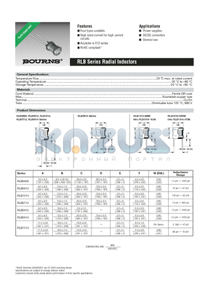 RLB0608-3R3ML datasheet - Radial Inductors