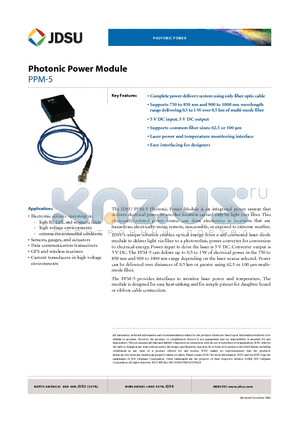 PPM-5 datasheet - Photonic Power Module