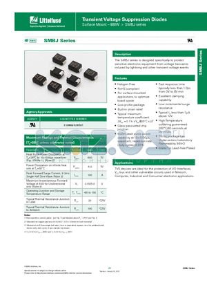 SMBJ110CA datasheet - Transient Voltage Suppression Diodes