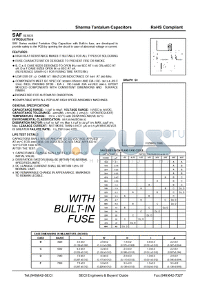 SAFD2106M25R501 datasheet - Tantalum Capacitors