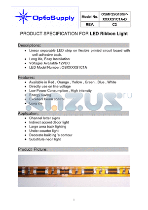 OSMF25G18GP-G5DAS1C1A-D datasheet - LED Ribbon Light