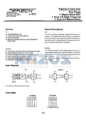 TSC313 datasheet - FLIP FLOPS