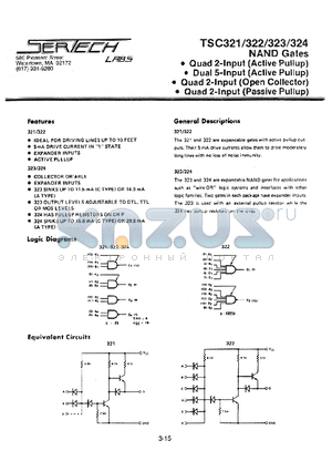 TSC322 datasheet - NAND Gates