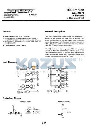 TSC371 datasheet - Counters