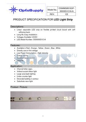 OSMW50815GP-K5SLS1C1A-A datasheet - LED Light Strip