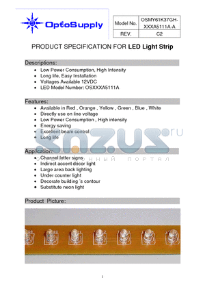 OSMY61K37GH-W5SA5111A-A datasheet - LED Light Strip