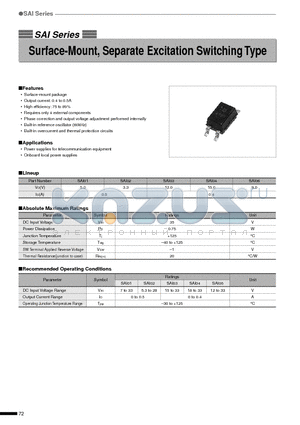 SAI06 datasheet - Surface-Mount, Separate Excitation Switching Type