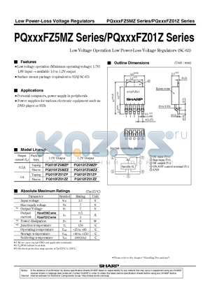 PQ010FZ01ZZ datasheet - Low Voltage Operation Low Power-Loss Voltage Regulators (SC-63)