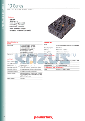 PD110-14 datasheet - 40-110 WATTS WIDE INPUT