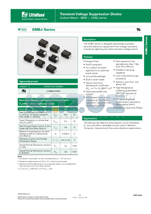 SMBJ15CA datasheet - Transient Voltage Suppression Diodes