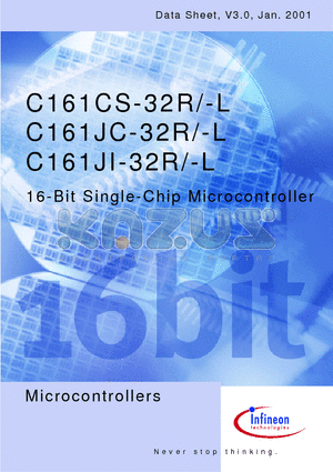 SAK-C161CS-32RF datasheet - 16-Bit Single-Chip Microcontroller