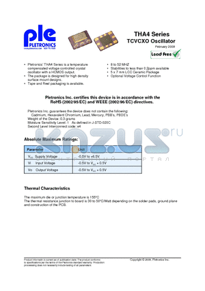 THA4031036K datasheet - TCVCXO Oscillator