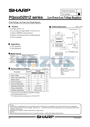 PQ033DZ01ZP datasheet - Low Power-Loss Voltage Regulator