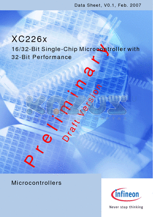 SAK-XC2267-96F66L datasheet - 16/32-Bit Single-Chip Microcontroller with 32-Bit Performance