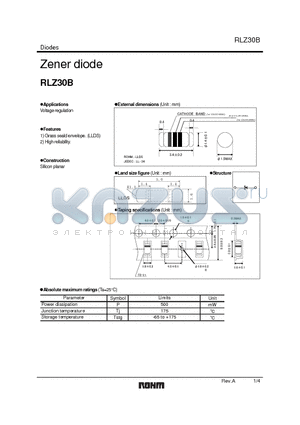 RLZ20B datasheet - Zener diode