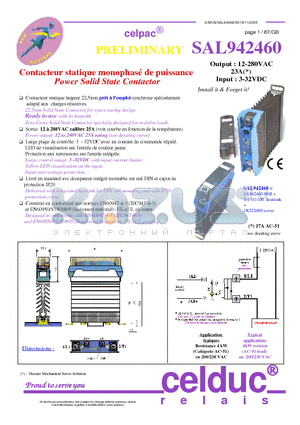 SAL942460 datasheet - Power Solid State Contactor