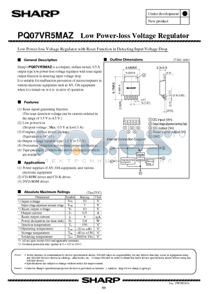 PQ07VR5MAZ datasheet - Low Power-loss Voltage Regulator