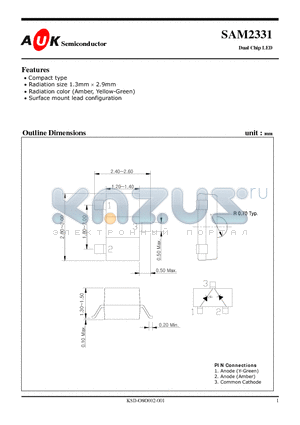 SAM2331 datasheet - Dual Chip LED