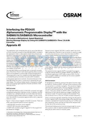 PD243X datasheet - Alphanumeric Programmable Display