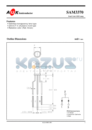 SAM3370 datasheet - Dual Color LED Lamp