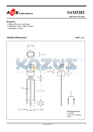 SAM5282 datasheet - Dual Color LED Lamp