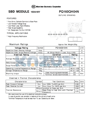 PQ160QH04N datasheet - SBD MODULE 160A/40V