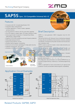 SAP5SB-A-R datasheet - Spec. 3.0 Compatible universal as-i IC