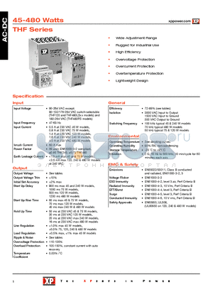 THF75US12 datasheet - AC-DC Power Supplies
