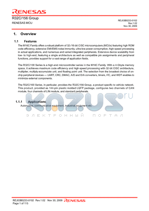 R5F64563LFD datasheet - RENESAS MCU