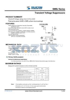 SMBJ220A datasheet - Transient Voltage Suppressors