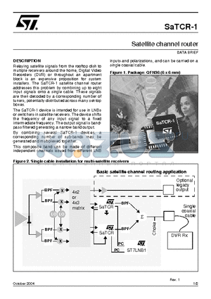 SATCR-1 datasheet - Satellite channel router