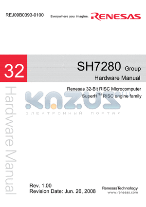 R5F72867N100FP datasheet - Renesas 32-Bit RISC Microcomputer SuperHTM RISC engine family