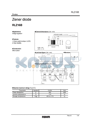RLZ6.8B datasheet - Zener diode