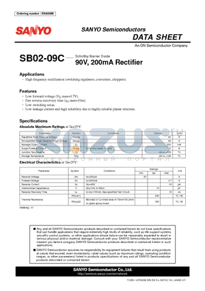 SB02-09C datasheet - 90V, 200mA Rectifier