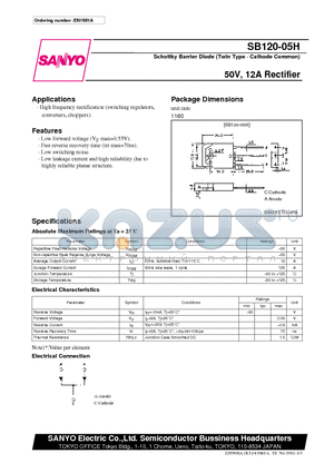 SB120-05H datasheet - 40V, 1.1A Rectifier