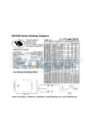 SPU45E-111 datasheet - Desktop Adapters